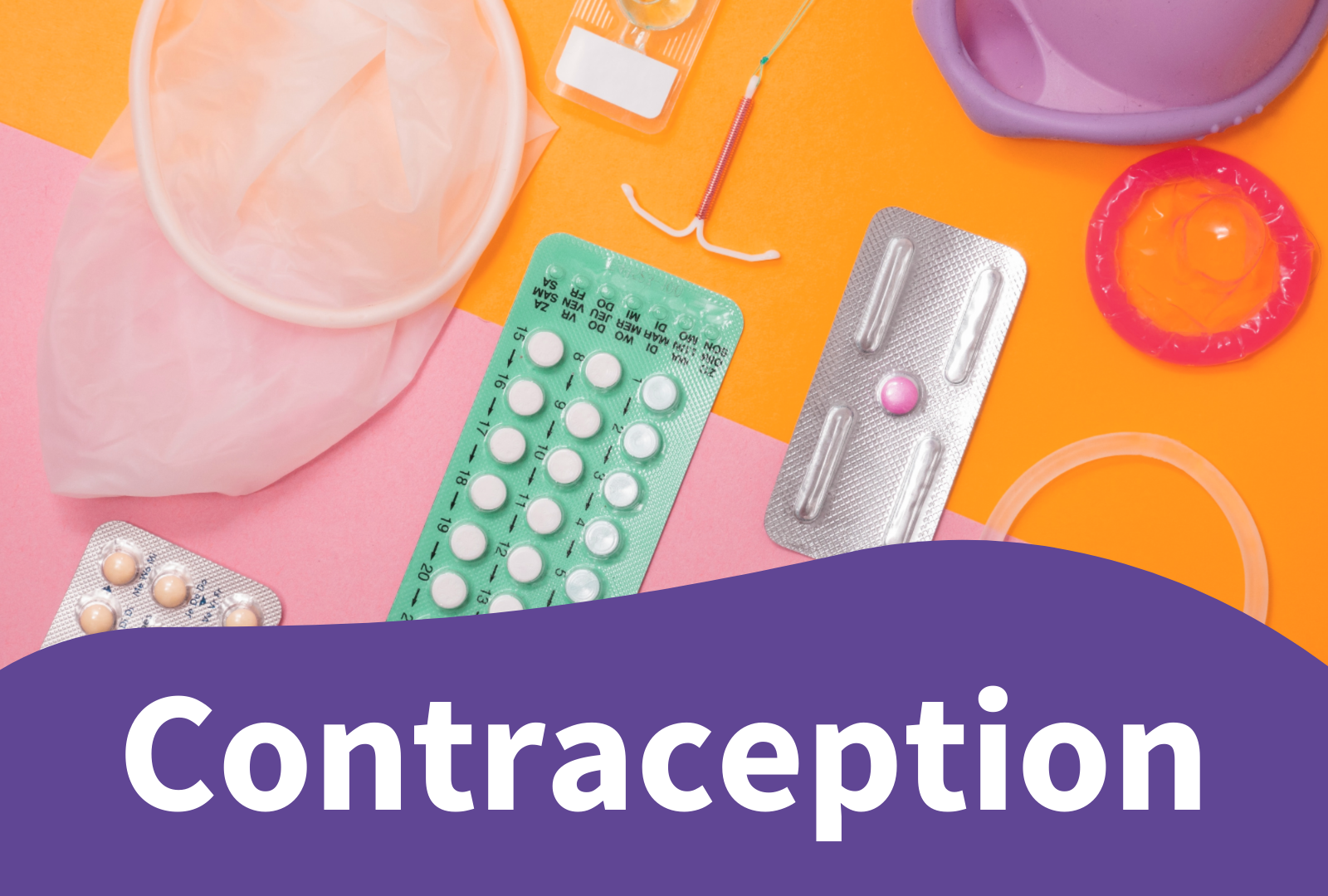 Photo of various contraception methods