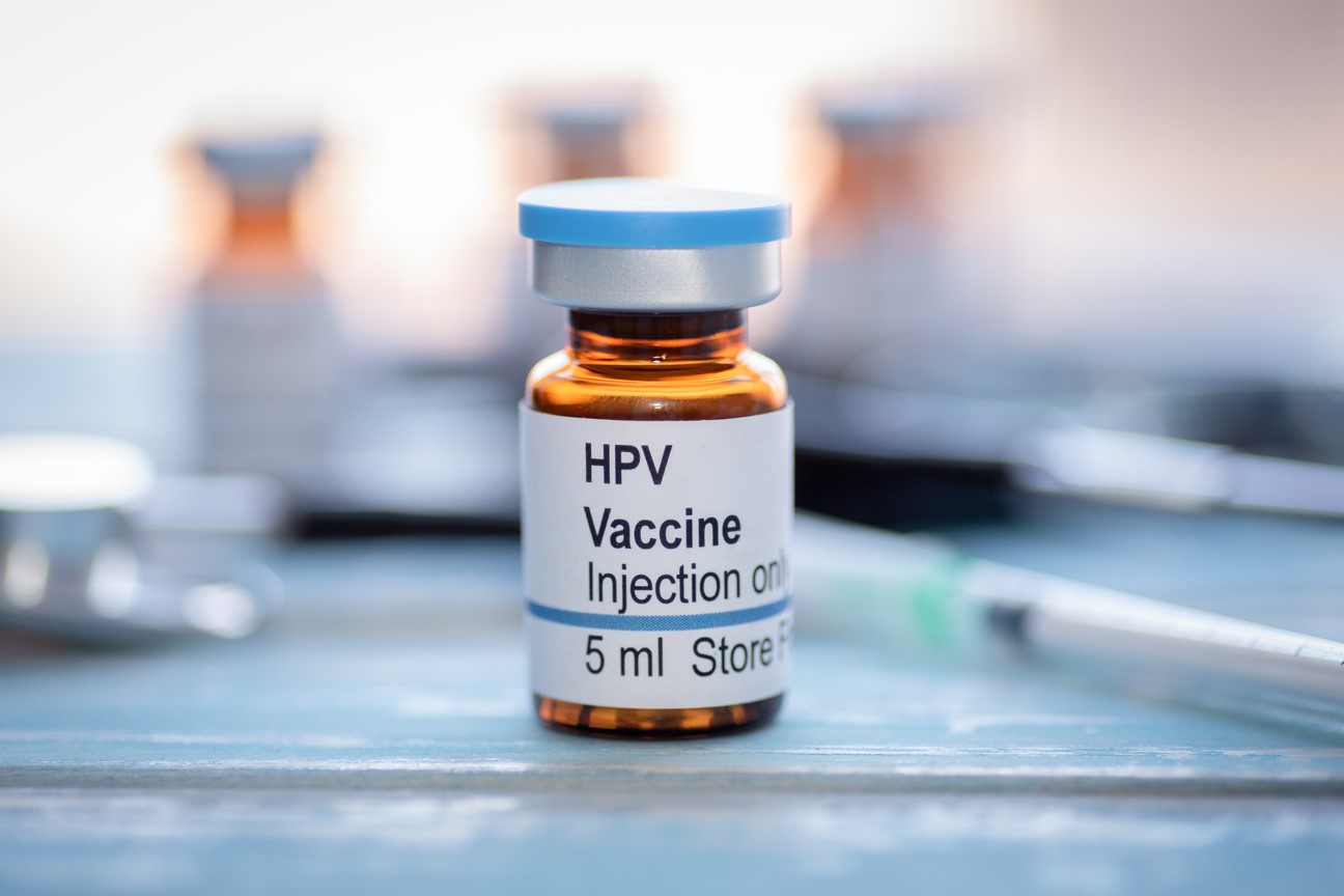 Photo of a HPV vaccine bottle